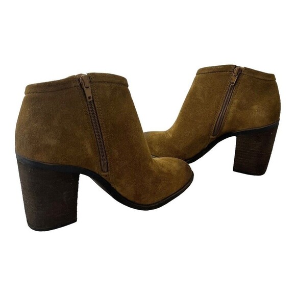 Lucky Brand Boot Size 8 Brown Suede Salza Ankle Bootie - Picture 5 of 9